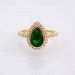 Anillo Halo Gota 3.85gr / T6 1/4 / Oro Amarillo 18K ©