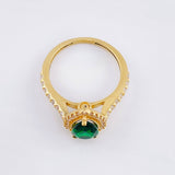 Anillo Halo Gota 3.85gr / T6 1/4 / Oro Amarillo 18K ©