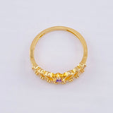 Anillo Corona Pavo Real 2.3gr / T6 / Oro Amarillo 18K
