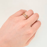 Anillo Corona Pavo Real 2.3gr / T6 / Oro Amarillo 18K