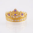 Anillo Corona Corazones 2.7gr / T6 / Oro Amarillo 18K *