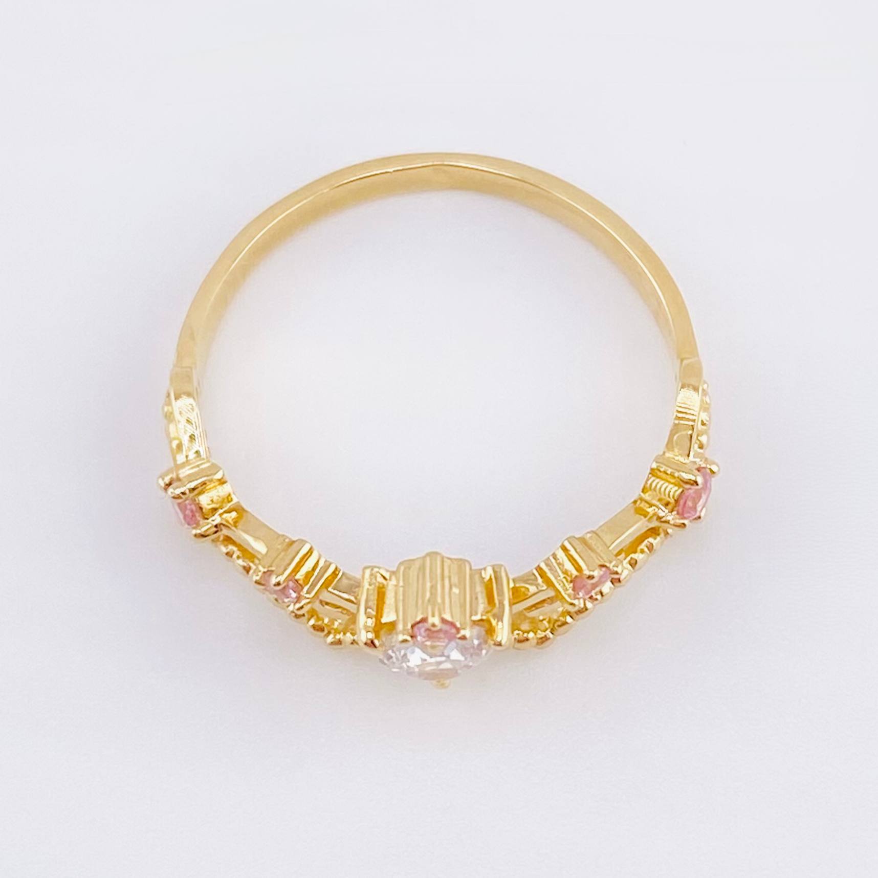 Anillo Tiara Red Corazón 2.5gr / T7 1/4 / Oro Amarillo 18K *