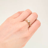 Anillo Tiara Red Corazón 2.5gr / T7 1/4 / Oro Amarillo 18K *