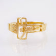 Anillo Silueta Cruz Cristo 4.25gr / T8 1/2 / Oro Amarillo 18K *