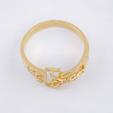 Anillo Silueta Cruz Cristo 4.25gr / T8 1/2 / Oro Amarillo 18K *