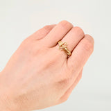 Anillo Silueta Cruz Cristo 4.25gr / T8 1/2 / Oro Amarillo 18K *