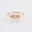 Anillo Solitario Trío Chispa 1.05gr / T6 3/4 / Oro Amarillo 18K