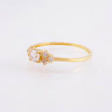 Anillo Solitario Trío Chispa 1.05gr / T6 3/4 / Oro Amarillo 18K