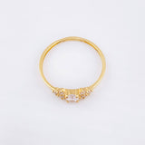 Anillo Solitario Trío Chispa 1.05gr / T5 1/2 / Oro Amarillo 18K ©