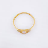 Anillo Solitario Trío Chispa 1.05gr / T6 3/4 / Oro Amarillo 18K