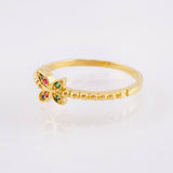 Anillo Mariposa Burbujas 2.15gr / T7 1/4 / Oro Amarillo 18K