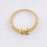 Anillo Mariposa Burbujas 2.15gr / T7 1/4 / Oro Amarillo 18K