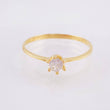 Anillo Solitario 1.1gr / T8 / Oro Amarillo 18K *