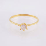 Anillo Solitario 1.1gr / T8 / Oro Amarillo 18K *
