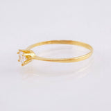 Anillo Solitario 1.1gr / T8 / Oro Amarillo 18K *