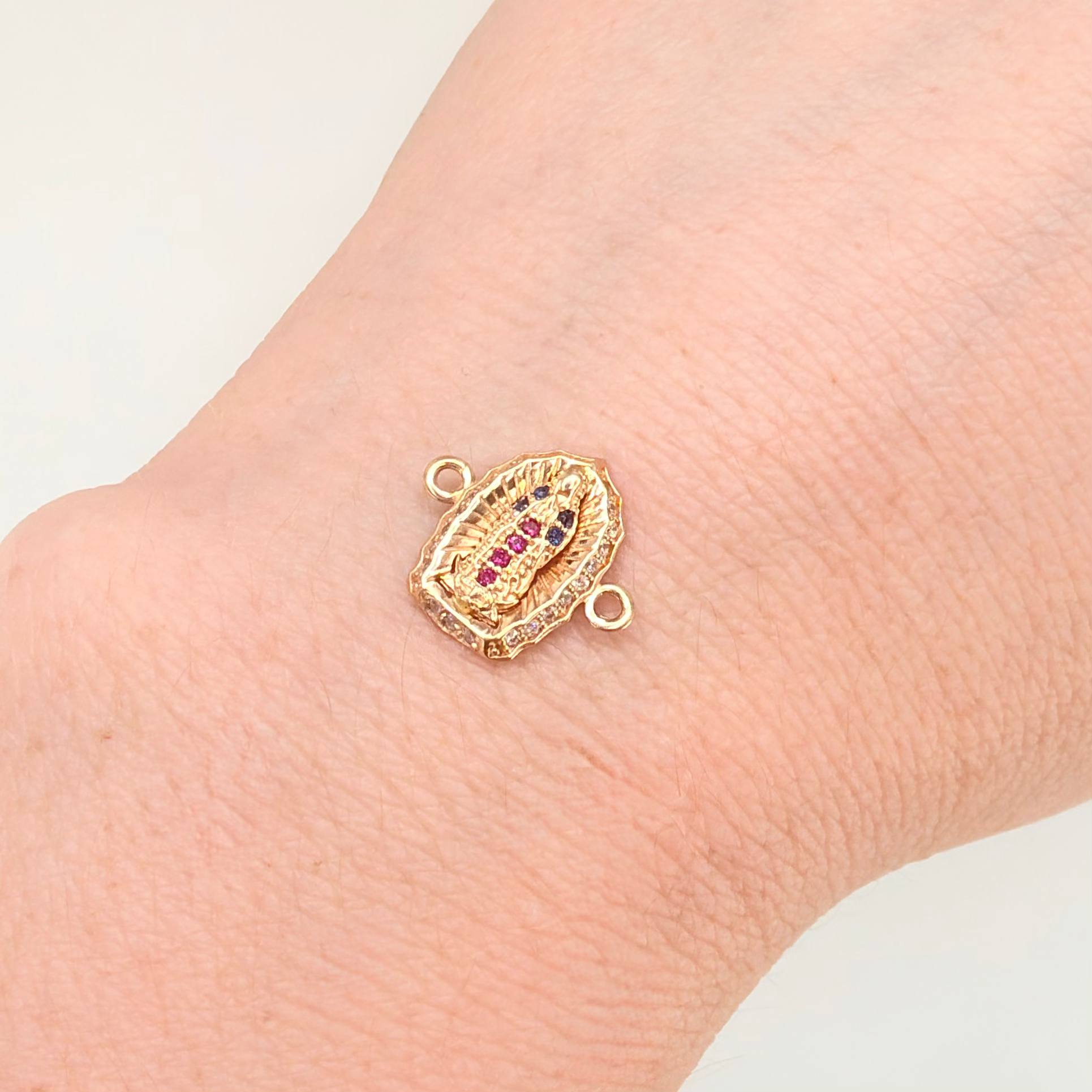 Herraje Virgen Guadalupe 1.1gr / 1.05cm / Oro Amarillo 18K *