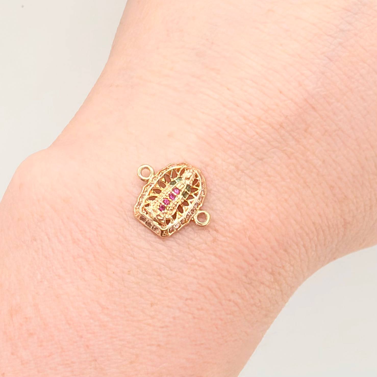 Herraje Virgen Guadalupe 1.25gr / 1.05cm / Oro Amarillo 18K *