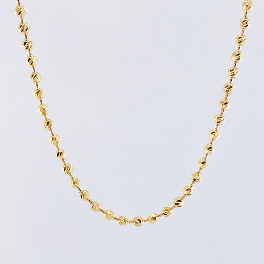 Cadena Militar 17.75gr / 60cm / 3mm Oro Amarillo Nac.Esp. 18K ©