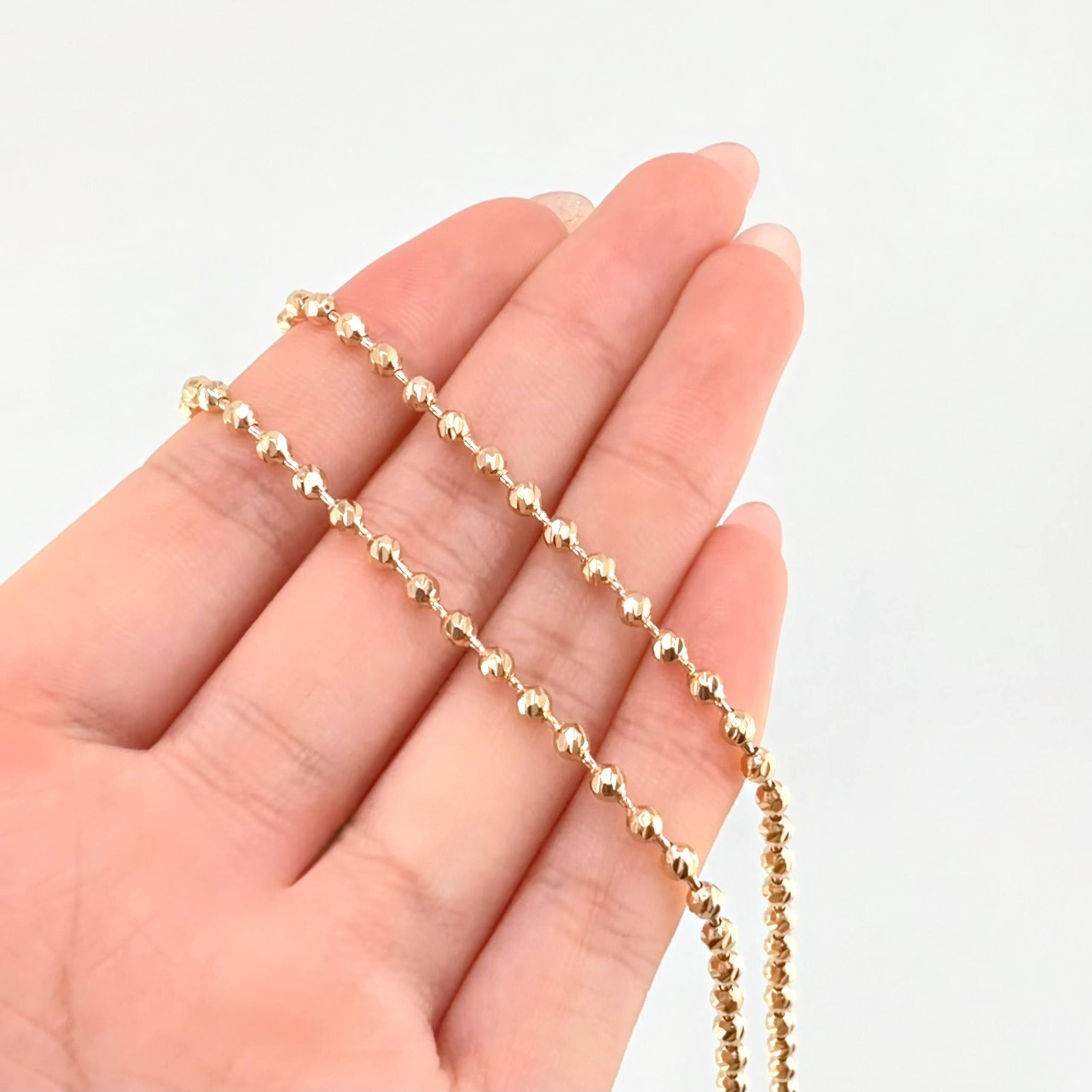 Cadena Militar 17.75gr / 60cm / 3mm Oro Amarillo Nac.Esp. 18K ©