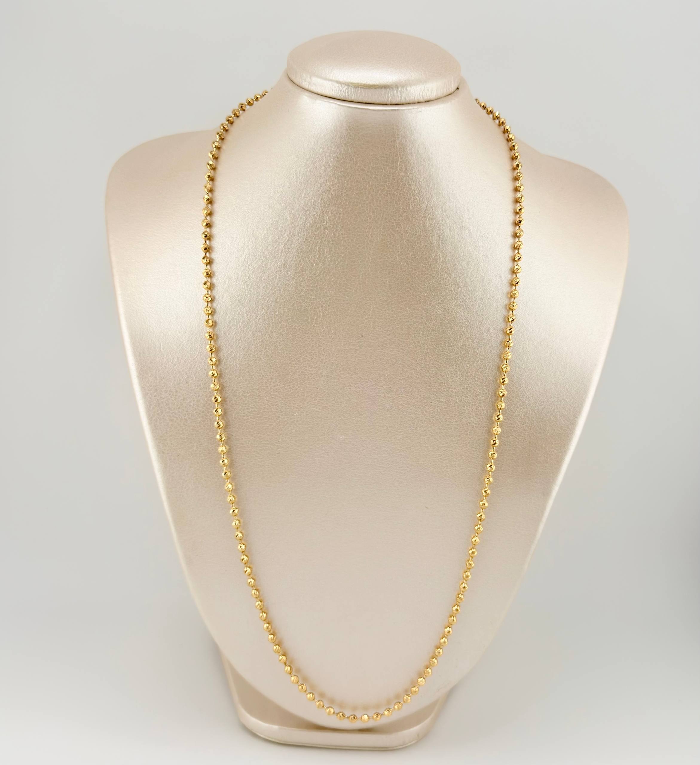 Cadena Militar 17.75gr / 60cm / 3mm Oro Amarillo Nac.Esp. 18K ©