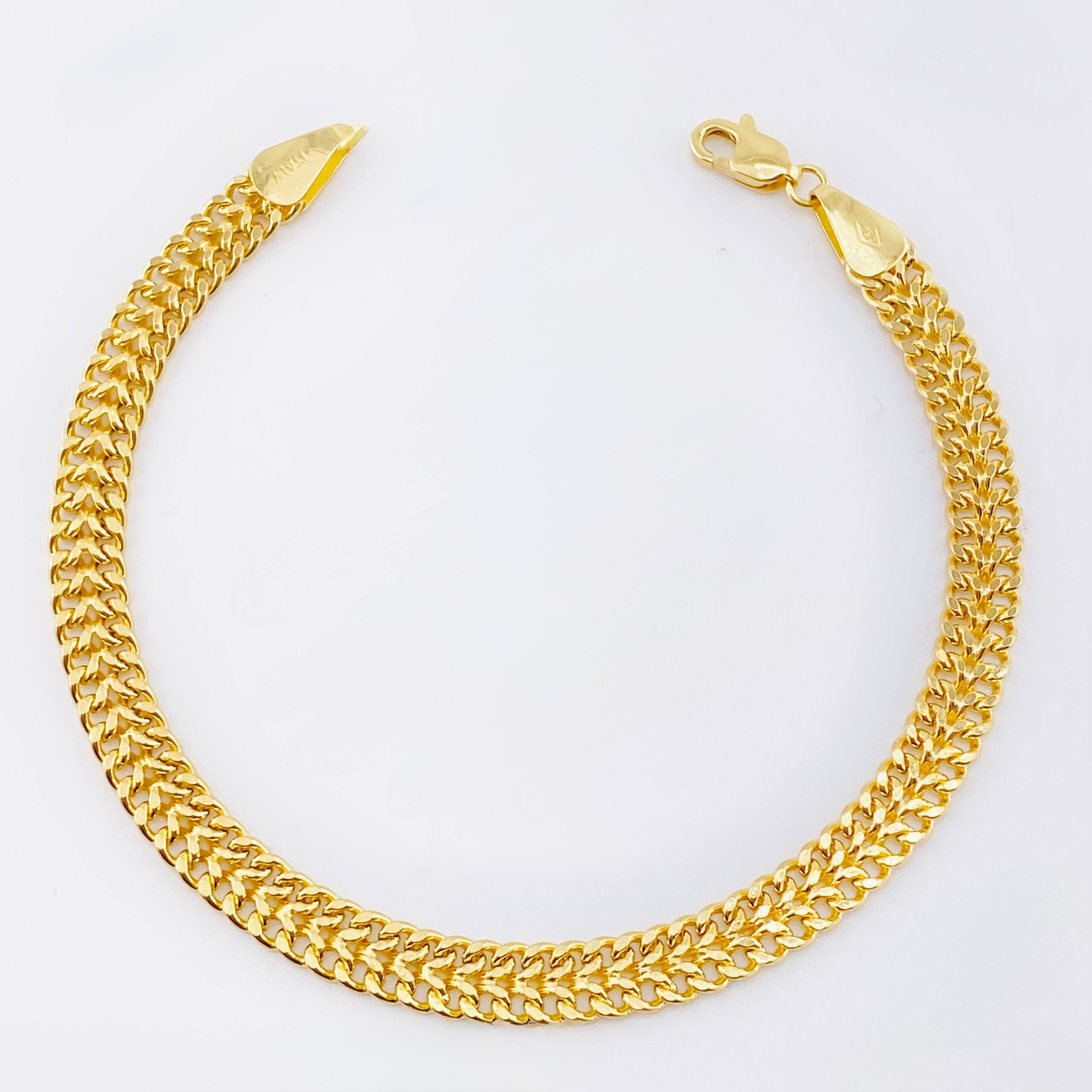 Pulso Sedusa Rectancular 5.2gr / 18.5cm / 5.7mm Oro Amarillo +3 18K *