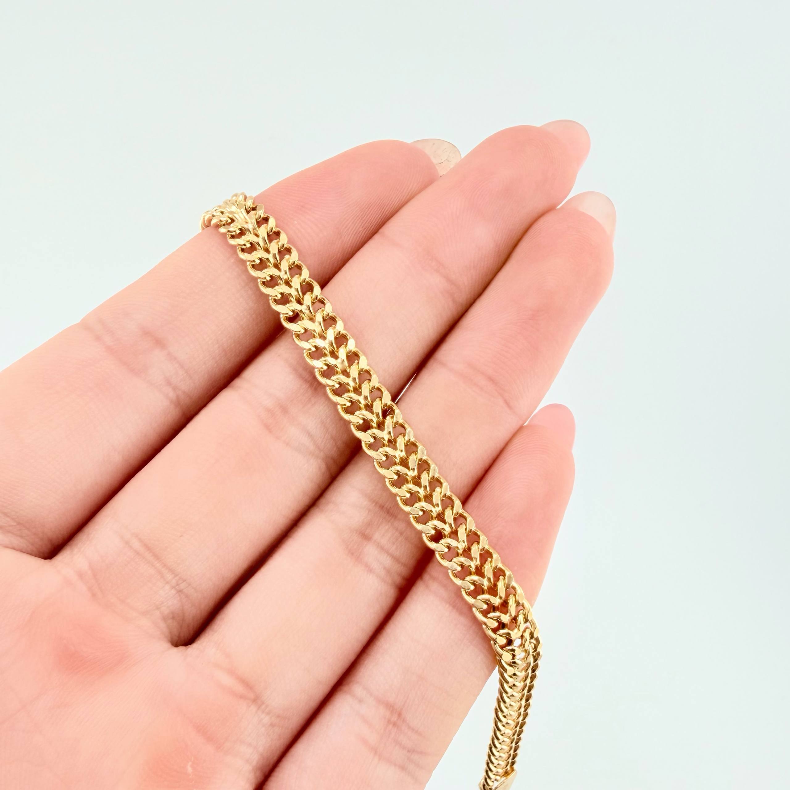 Pulso Sedusa Rectancular 5.35gr / 18.5cm / 5.6mm Oro Amarillo +3 18K