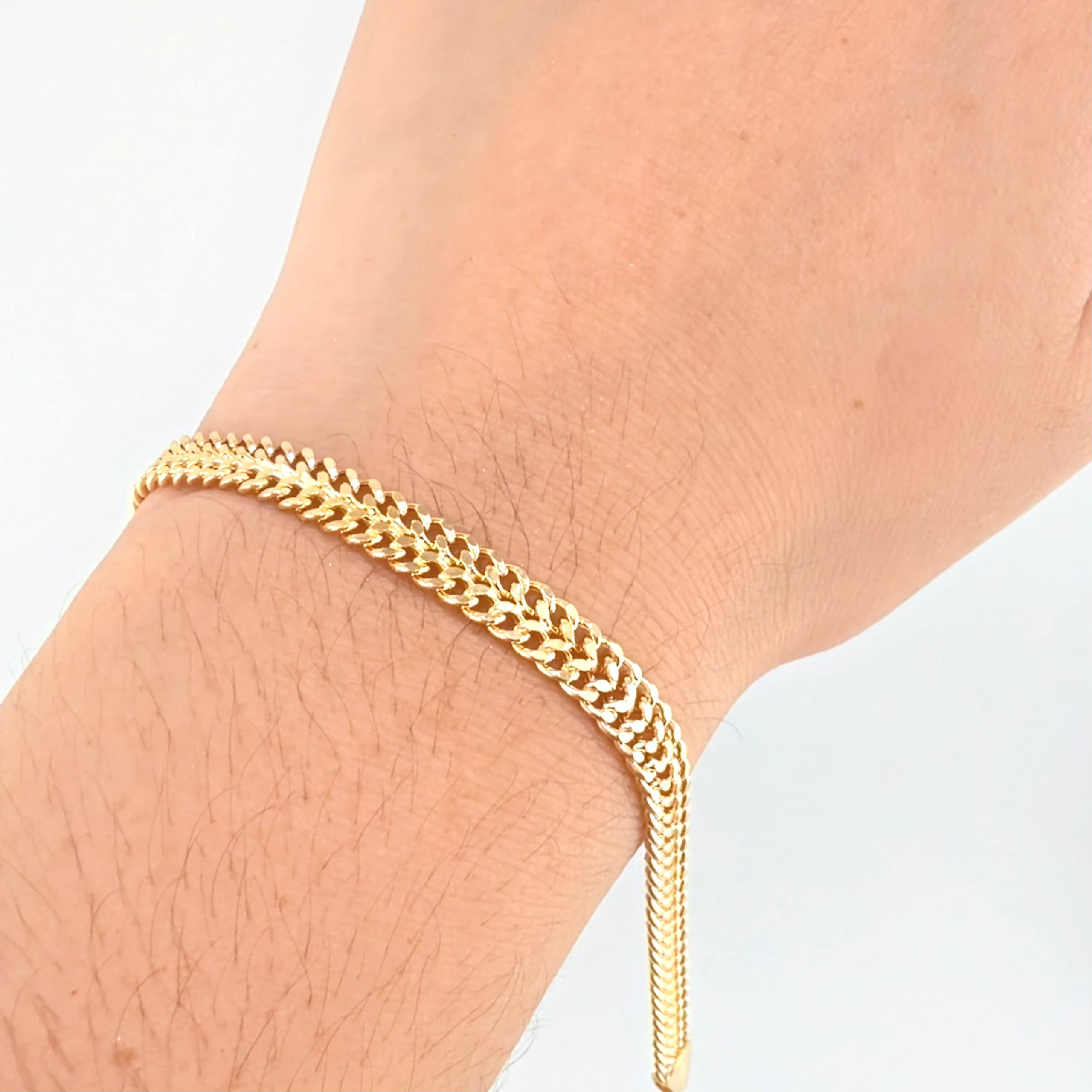 Pulso Sedusa Rectancular 5.4gr / 18.5cm / 5.6mm Oro Amarillo +3 18K ©