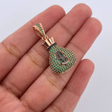 Dije Bolsa Dinero 4.3gr / 3.3cm / Oro 18K $