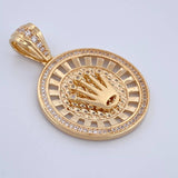 Dije Medalla Corona RX 10gr / 4.1cm / Oro 18K $