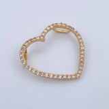 Dije Silueta Corazon 1.35gr / 2cm / Oro 18K $