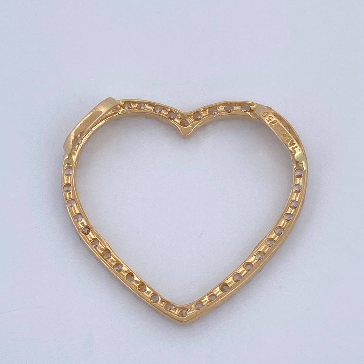 Dije Silueta Corazon 1.35gr / 2cm / Oro 18K $
