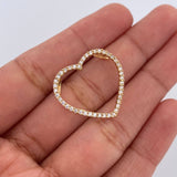 Dije Silueta Corazon 1.35gr / 2cm / Oro 18K $