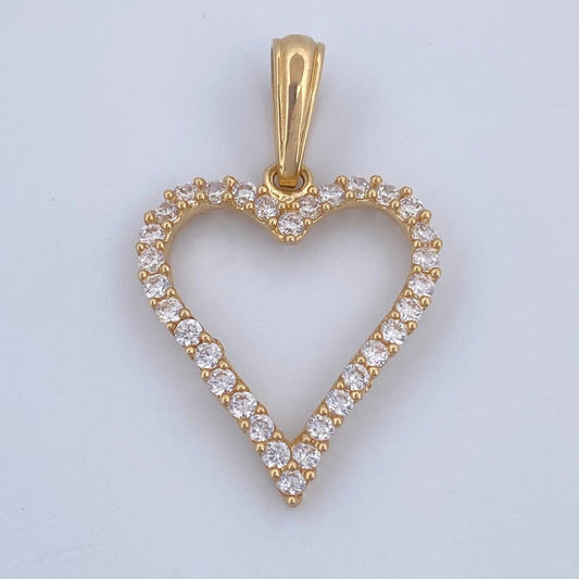 Dije Silueta Corazon 2.2gr / 3.1cm / Oro 18K $