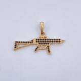 Dije Arma Fusil 2.4gr / 2.2cm / Oro 18K $