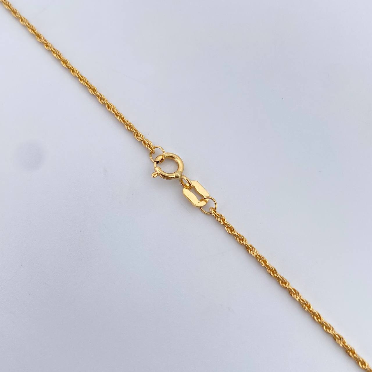 Set Cadena Lazo 1.15gr / 60cm / 1.2mm + Dije Bolsa Dinero 0.35gr / 1.7cm Oro Amarillo 18K (Oferta) &