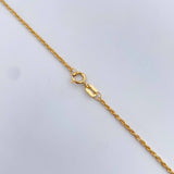 Set Cadena Lazo 1.15gr / 60cm / 1.2mm + Dije Bolsa Dinero 0.35gr / 1.7cm Oro Amarillo 18K (Oferta) &