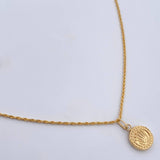 Set Cadena Lazo 1.15gr / 60cm / 1.2mm + Dije Corona RX 0.6gr / 1.8mc Troquelado  Oro Amarillo 18K (Oferta) &