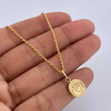 Set Cadena Lazo 1.15gr / 60cm / 1.2mm + Dije Corona RX 0.6gr / 1.8mc Troquelado  Oro Amarillo 18K (Oferta) &