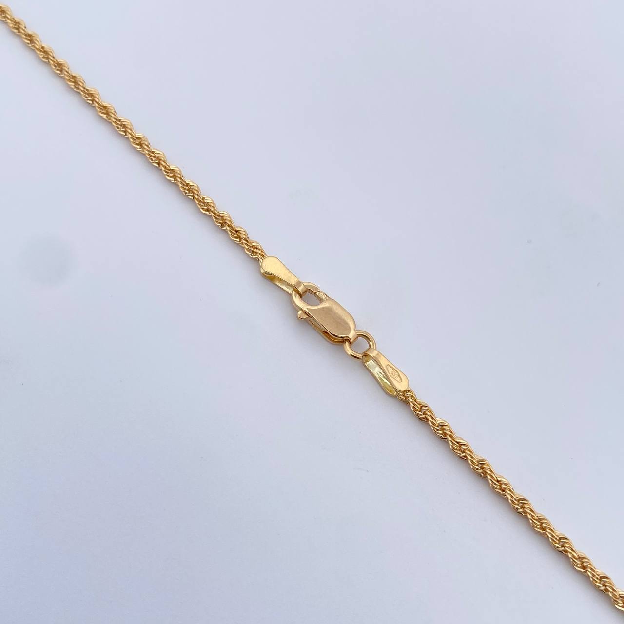 Set Cadena Lazo 1.85gr /50cm / 1.6mm + Dije Mariposa 0.6gr / 1.4cm Troquelado Oro Amarillo 18K (Oferta) &