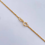 Set Cadena Lazo 1gr / 50.2cm / 1.2mm + Dije Ancla 0.4gr / 1.4cm Troquelado Oro Amarillo 18K (Oferta) &