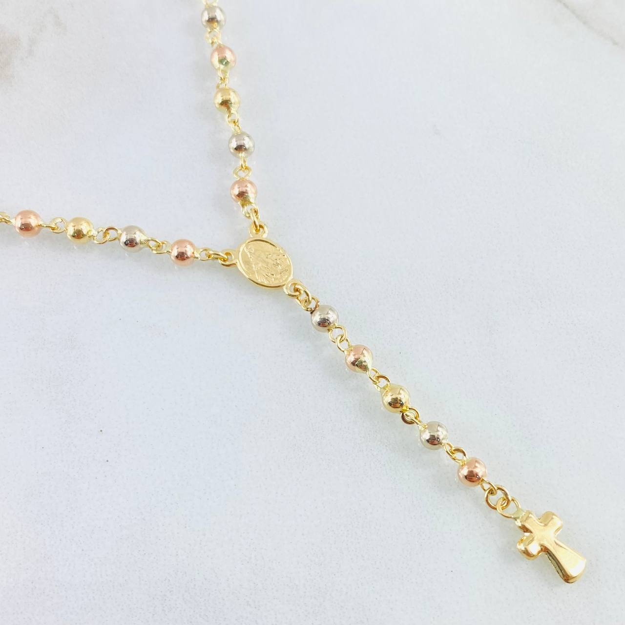 Rosario Virgen Milagrosa 7.45gr / 45cm / Tres Oros 18K
