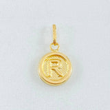 Dije Letra R 0.6gr / 1.9cm / Oro Amarillo 18K