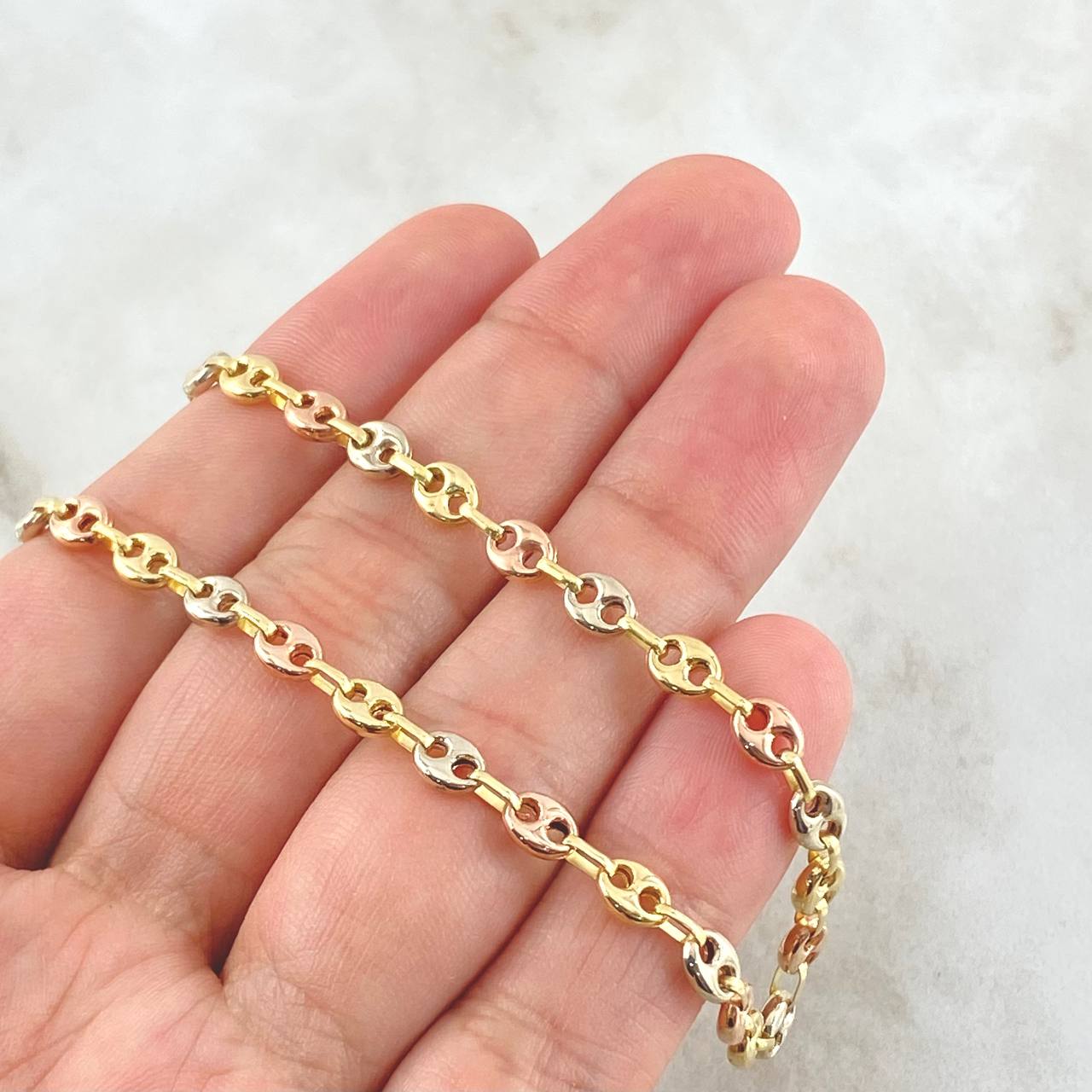 Cadena GC 6.8gr / 45cm / Tres Oros 18K