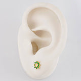 Topos Flor Ocho Petalos 0.85g / 6.3mm Oro Amarillo 18K