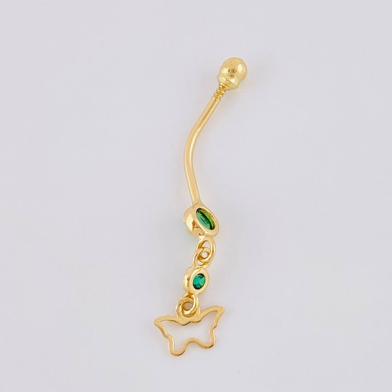 Piercing Mariposa Silueta Colgante 0.75g / 3.4cm Oro Amarillo 18K