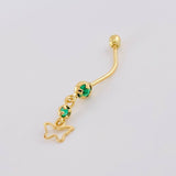 Piercing Mariposa Silueta Colgante 0.75g / 3.4cm Oro Amarillo 18K