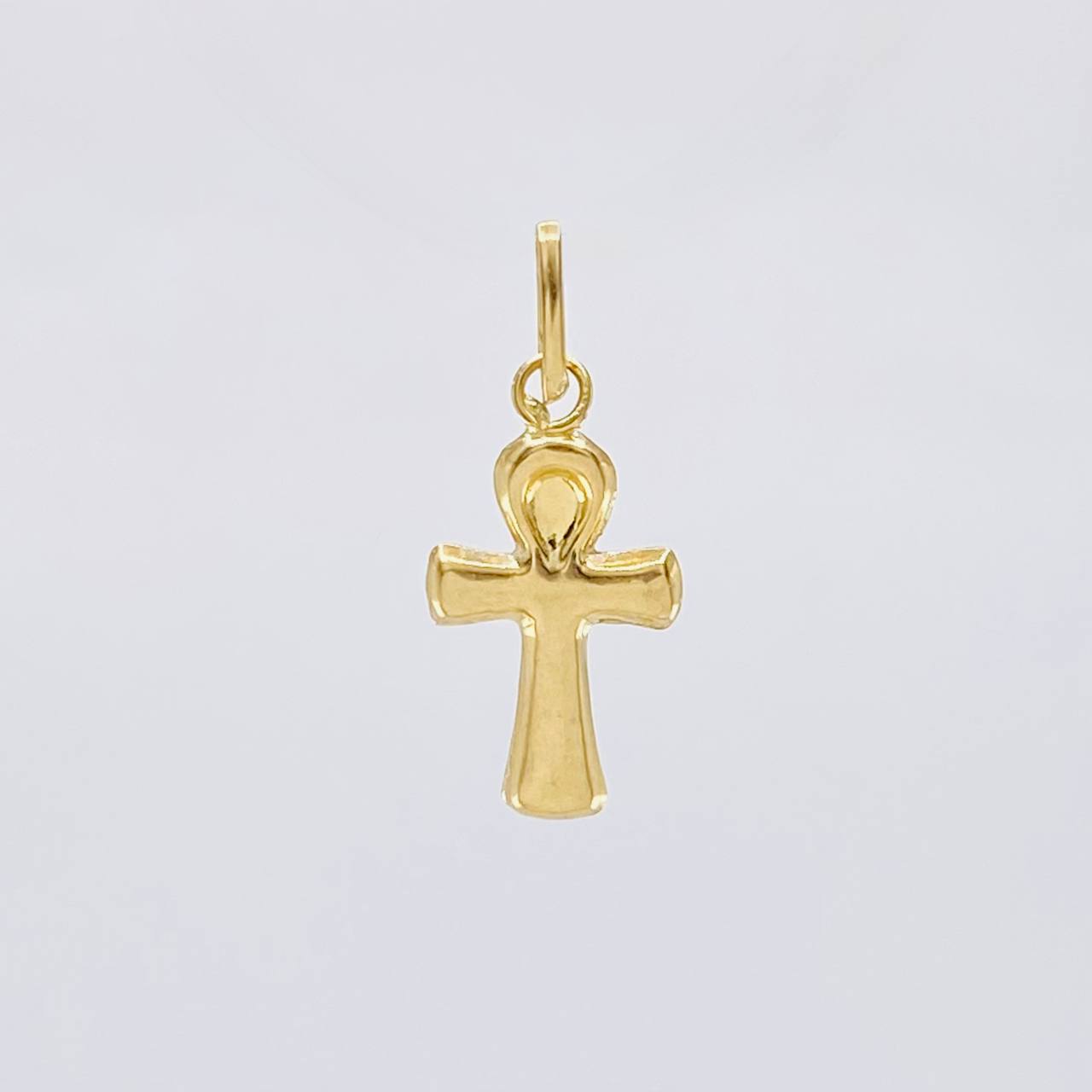 Dije Cruz Lisa Egipcia 0.35g / 1.8cm Oro Amarillo 18K