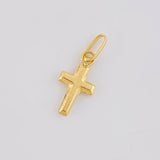 Dije Cruz Lisa 0.15g / 1.4cm Oro Amarillo 18K