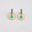 Topos Colgante En Aro 3.75gr / 2.2cm / Esmeraldas 66Pts Oro Amarillo 18K