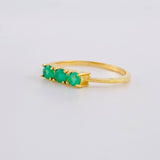 Anillo Trinity 1.95gr T7 Esmeraldas 36pts Oro Amarillo (Joya)